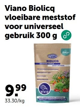 Promoties Viano biolicq vloeibare meststof voor universeel gebruik - Viano - Geldig van 10/04/2024 tot 21/04/2024 bij Aveve