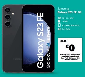Promoties Samsung galaxy s23 fe 5g - Samsung - Geldig van 08/04/2024 tot 17/04/2024 bij Base