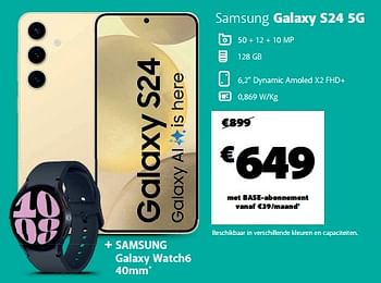 Promotions Samsung galaxy s24 5g - Samsung - Valide de 08/04/2024 à 17/04/2024 chez Base