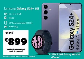 Promoties Samsung galaxy s24+ 5g - Samsung - Geldig van 08/04/2024 tot 17/04/2024 bij Base