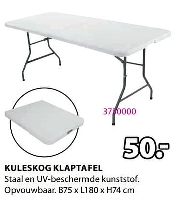 Promoties Kuleskog klaptafel - Huismerk - Jysk - Geldig van 08/04/2024 tot 14/04/2024 bij Jysk