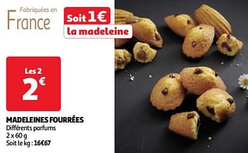 Promoties Madeleines fourrées - Huismerk - Auchan - Geldig van 09/04/2024 tot 15/04/2024 bij Auchan