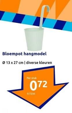 Promotions Bloempot hangmodel - Produit Maison - Action - Valide de 10/04/2024 à 16/04/2024 chez Action