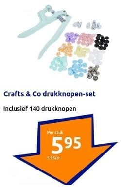 Promotions Crafts + co drukknopen-set - crafts&co - Valide de 10/04/2024 à 16/04/2024 chez Action