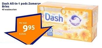 Promoties Dash all in 1 pods zomerse bries - Dash - Geldig van 10/04/2024 tot 16/04/2024 bij Action