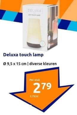 Promotions Deluxa touch lamp - Deluxa - Valide de 10/04/2024 à 16/04/2024 chez Action