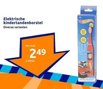 Promoties Elektrische kindertandenborstel - Hot Wheels - Geldig van 10/04/2024 tot 16/04/2024 bij Action