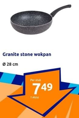Promotions Granite stone wokpan - Produit Maison - Action - Valide de 10/04/2024 à 16/04/2024 chez Action