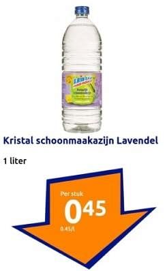 Promotions Kristal schoonmaakazijn lavendel - Kristal - Valide de 10/04/2024 à 16/04/2024 chez Action