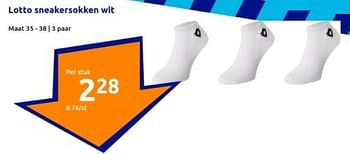 Promoties Lotto sneakersokken wit - Lotto - Geldig van 10/04/2024 tot 16/04/2024 bij Action