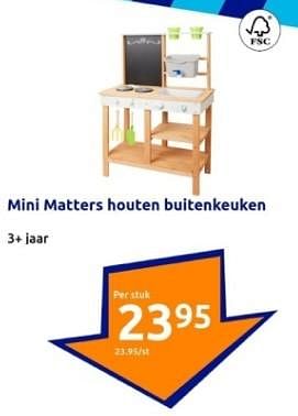Promotions Mini matters houten buitenkeuken - Produit Maison - Action - Valide de 10/04/2024 à 16/04/2024 chez Action