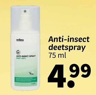 Promoties Anti-insect deetspray - Huismerk - Wibra - Geldig van 08/04/2024 tot 21/04/2024 bij Wibra