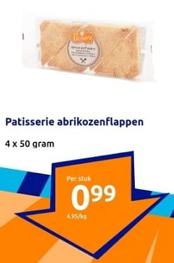 Promoties Patisserie abrikozenflappen - Patisserie - Geldig van 10/04/2024 tot 16/04/2024 bij Action