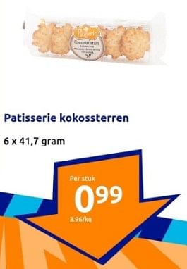 Promoties Patisserie kokossterren - Patisserie - Geldig van 10/04/2024 tot 16/04/2024 bij Action