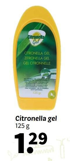 Promotions Citronella gel - Produit maison - Wibra - Valide de 08/04/2024 à 21/04/2024 chez Wibra
