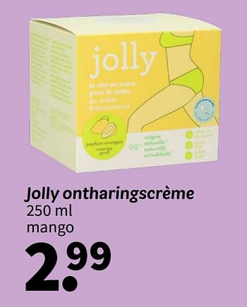 Promotions Jolly ontharingscrème - Jolly - Valide de 08/04/2024 à 21/04/2024 chez Wibra