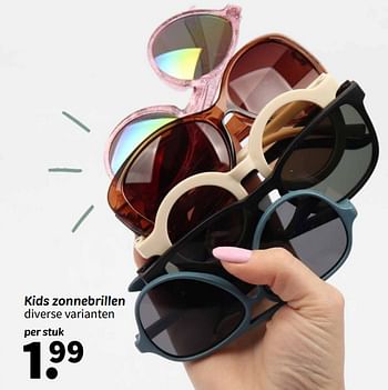 Promotions Kids zonnebrillen - Produit maison - Wibra - Valide de 08/04/2024 à 21/04/2024 chez Wibra
