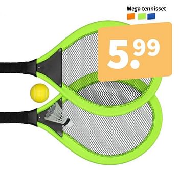 Promoties Mega tennisset - Huismerk - Wibra - Geldig van 08/04/2024 tot 21/04/2024 bij Wibra