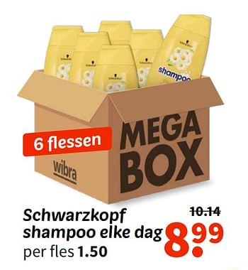 Promoties Schwarzkopf shampoo elke dag - Schwarzkopf - Geldig van 08/04/2024 tot 21/04/2024 bij Wibra