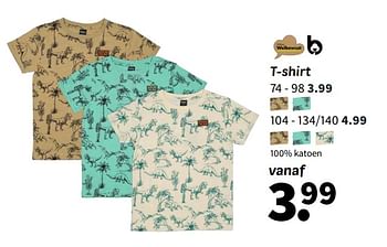 Promotions T-shirt - Produit maison - Wibra - Valide de 08/04/2024 à 21/04/2024 chez Wibra