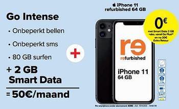 Promotions Apple iphone 11 refurbished 64 gb - Apple - Valide de 02/04/2024 à 01/05/2024 chez Carrefour