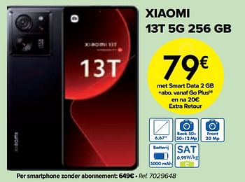 Promotions Xiaomi 13t 5g 256 gb - Xiaomi - Valide de 02/04/2024 à 01/05/2024 chez Carrefour