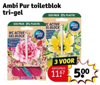 Promotions Ambi pur toiletblok tri gel - Ambi Pur - Valide de 09/04/2024 à 21/04/2024 chez Kruidvat