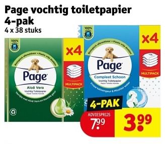 Promotions Page vochtig toiletpapier - Page - Valide de 09/04/2024 à 21/04/2024 chez Kruidvat