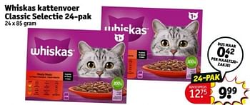 Promoties Whiskas kattenvoer classic selectie - Whiskas - Geldig van 09/04/2024 tot 21/04/2024 bij Kruidvat