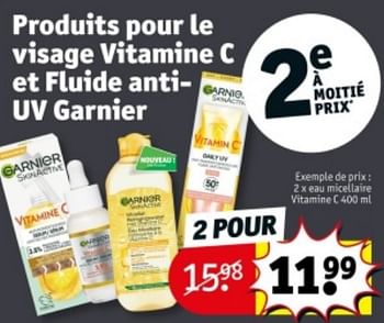 Promotions Eau micellaire vitamine c - Garnier - Valide de 09/04/2024 à 21/04/2024 chez Kruidvat