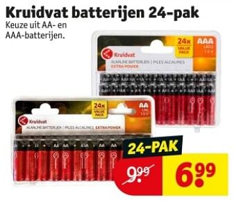 Promoties Kruidvat batterijen - Huismerk - Kruidvat - Geldig van 09/04/2024 tot 21/04/2024 bij Kruidvat