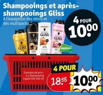 Promoties Shampooing liquid silk - Schwarzkopf - Geldig van 09/04/2024 tot 21/04/2024 bij Kruidvat