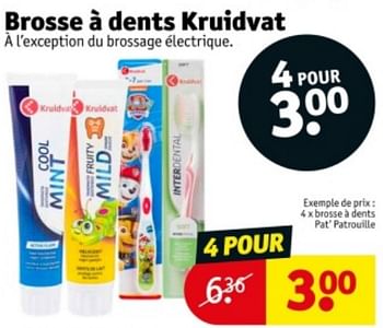 Promoties Brosse à dents pat’ patrouille - Huismerk - Kruidvat - Geldig van 09/04/2024 tot 21/04/2024 bij Kruidvat