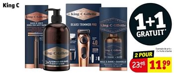 Promoties King c huile à barbe - Gillette - Geldig van 09/04/2024 tot 21/04/2024 bij Kruidvat