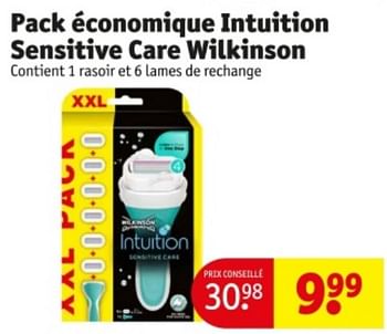 Promotions Pack économique intuition sensitive care wilkinson - Wilkinson - Valide de 09/04/2024 à 21/04/2024 chez Kruidvat