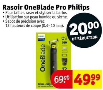 Promoties Rasoir oneblade pro philips - Philips - Geldig van 09/04/2024 tot 21/04/2024 bij Kruidvat