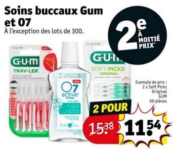 Promoties Soft picks original gum - GUM - Geldig van 09/04/2024 tot 21/04/2024 bij Kruidvat