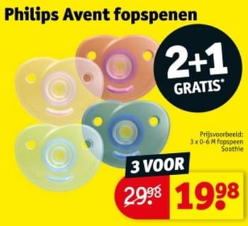 Promotions 0+m fopspeen soothie - Philips - Valide de 09/04/2024 à 21/04/2024 chez Kruidvat
