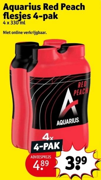 Promotions Aquarius red peach flesjes - Aquarius - Valide de 09/04/2024 à 21/04/2024 chez Kruidvat