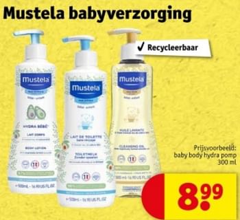 Promotions Baby body hydra pomp - Mustela - Valide de 09/04/2024 à 21/04/2024 chez Kruidvat