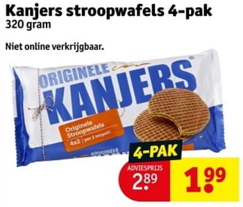 Promotions Kanjers stroopwafels - Kanjers - Valide de 09/04/2024 à 21/04/2024 chez Kruidvat