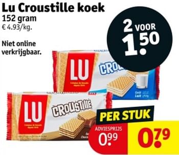 Promotions Lu croustille koek - Lu - Valide de 09/04/2024 à 21/04/2024 chez Kruidvat