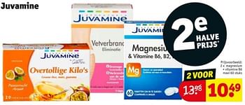 Promotions Magnesium + vitamine b6 maxi - Juvamine - Valide de 09/04/2024 à 21/04/2024 chez Kruidvat