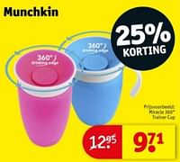 Promoties Miracle 360 trainer cup - Munchkin - Geldig van 09/04/2024 tot 21/04/2024 bij Kruidvat