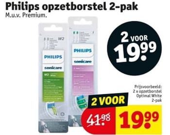 Promotions Opzetborstel optimal white - Philips - Valide de 09/04/2024 à 21/04/2024 chez Kruidvat