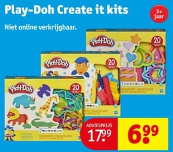Promotions Play doh create it kits - Hasbro - Valide de 09/04/2024 à 21/04/2024 chez Kruidvat
