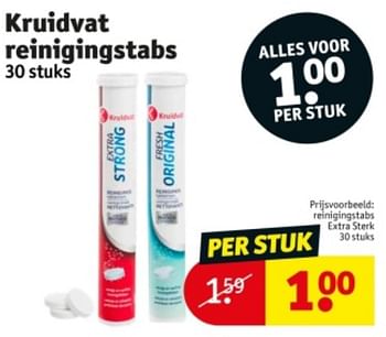 Promoties Reinigingstabs extra sterk - Huismerk - Kruidvat - Geldig van 09/04/2024 tot 21/04/2024 bij Kruidvat