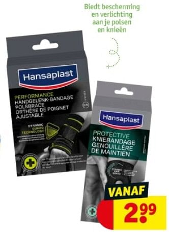 Promotions Sport bandages - Hansaplast - Valide de 09/04/2024 à 21/04/2024 chez Kruidvat