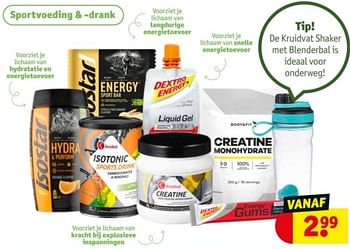 Promoties Sportvoeding + drank - Huismerk - Kruidvat - Geldig van 09/04/2024 tot 21/04/2024 bij Kruidvat