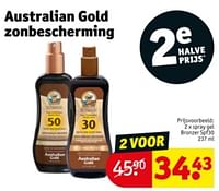Promoties Spray gel bronzer spf 30 - Australian Gold - Geldig van 09/04/2024 tot 21/04/2024 bij Kruidvat